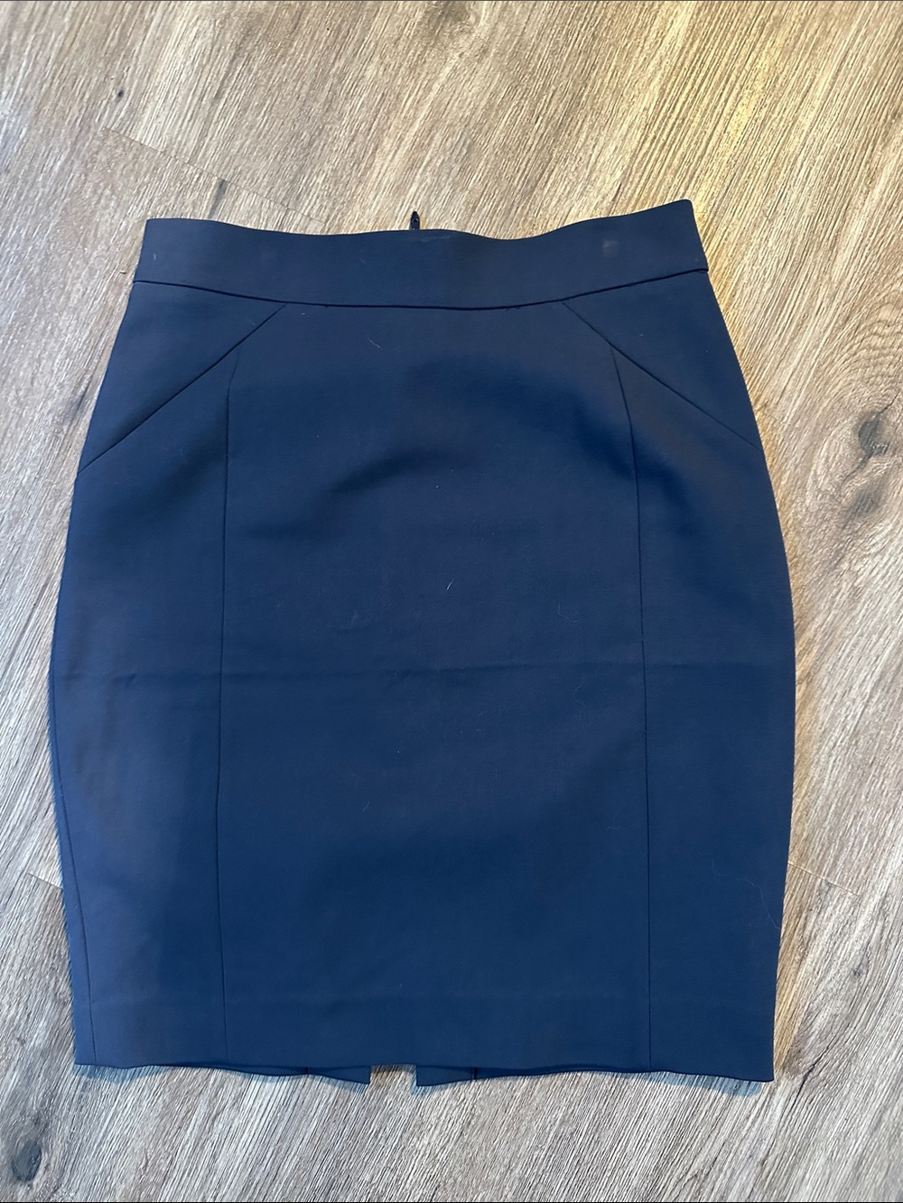 H&M Navy Fitted Pencil Skirt